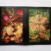 Канцелярские товары handmade. Livemaster - original item Leather cover ACE of Pentacles Tarot Talisman for money. Handmade.