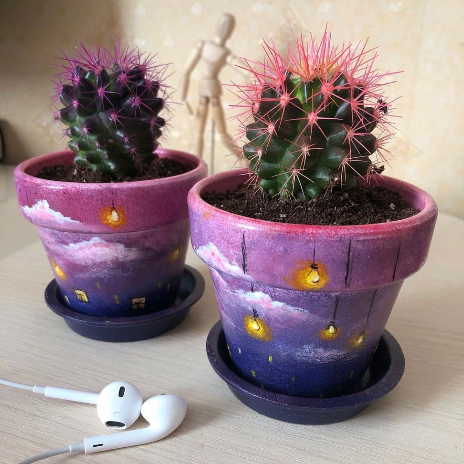 Горшочки для кактусов «Волшебный вечер» в интернет-магазине на Ярмарке ...