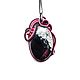 Raspberry soutache pendant, natural Fuchsia stone pendant decoration