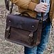 Briefcase leather male David, Men\'s bag, Volgograd,  Фото №1