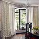 Linen curtains with embroidery 'GEO'.,in a country house. Curtains1. PROFIDecor - CURTAINS. My Livemaster. Фото №5
