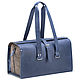 Кожаная дорожная сумка "Гамильтон" (синий крейзи), Travel bag, St. Petersburg,  Фото №1