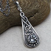 Серебряные серьги с лабрадором " VIMALA" прямоугольные серьги серебро
