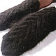 Women's knitted mittens Black coffee. Mittens. Warm Yarn. My Livemaster. Фото №5