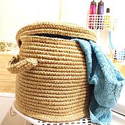 Вязанный рюкзак из джута
