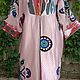 Uzbek robe made of suzane and ikat. Boho coat, caftan. S023, Robes, Odintsovo,  Фото №1