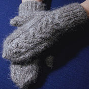 Аксессуары handmade. Livemaster - original item Women`s double knitted mittens. Handmade.