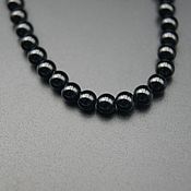 Материалы для творчества handmade. Livemaster - original item Onyx black beads smooth ball. Handmade.