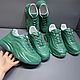 Sneakers made of genuine ostrich leather, in green!. Sneakers. SHOES&BAGS. My Livemaster. Фото №6