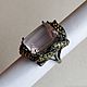 Silver ring with rose quartz and chrysolite. Rings. OuroborosJwlry. My Livemaster. Фото №4