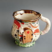 Посуда handmade. Livemaster - original item Mug with decor 