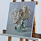 Painting 'Peonies in a vase' oil. canvas 35h35 cm. Pictures. vestnikova. Online shopping on My Livemaster.  Фото №2