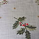 Ткань (вышивка на ткани) декоративная " Красная рябина", Tablecloths, Gera,  Фото №1