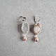 Pink earrings with pearls in silver, long earrings with rose quartz. Earrings. Nibelung Design Beadwork. My Livemaster. Фото №6