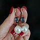 'Montana' Swarovski pearl earrings, Earrings, Krasnodar,  Фото №1
