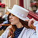 Hat-boater 'Transformer' with an asymmetrical veil. Hats1. Exclusive HATS. LANA ANISIMOVA.. My Livemaster. Фото №5