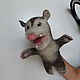 Toy on hand possum small. Theatrical puppets. Puppet show. AnzhWoolToy (AnzhelikaK). My Livemaster. Фото №4