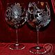 Order THE CHERRY BLOSSOMS. wine glasses. ArtGraving. Livemaster. . Wine Glasses Фото №3