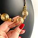 Колье из дутого муранского стекла Oro. Колье. I love Murano. Интернет-магазин Ярмарка Мастеров.  Фото №2