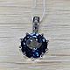 Silver pendant with quartz 9 mm and cubic zirconia. Pendants. yakitoriya. Online shopping on My Livemaster.  Фото №2