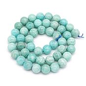 Материалы для творчества handmade. Livemaster - original item Amazonite 8 mm, smooth ball, natural stone beads. Handmade.