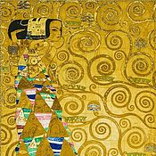Для дома и интерьера handmade. Livemaster - original item Gustav Klimt WAITING patchwork quilt. Handmade.