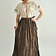 Falda de lino marrón Campesino. Skirts. Skirt Priority (yubkizakaz). Ярмарка Мастеров.  Фото №4