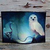 Сумки и аксессуары handmade. Livemaster - original item Leather passport cover owl Harry Potter Harry Potter Hogwarts. Handmade.