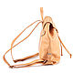 Women's leather backpack 'Paulina' (peach). Backpacks. Russian leather Guild. Online shopping on My Livemaster.  Фото №2