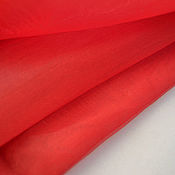 Материалы для творчества handmade. Livemaster - original item Silk organza color red, silk 100%. Handmade.