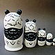 Educational Toy Matryoshka Funny Pandas wooden toy home decor. Puzzle. color of magic. My Livemaster. Фото №5