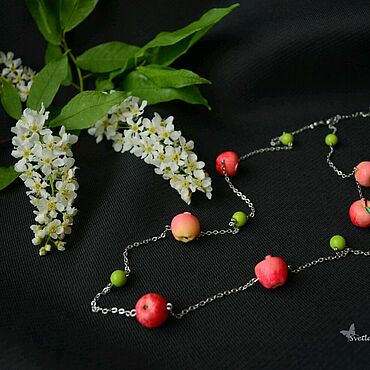 Украшения ручной работы. Ярмарка Мастеров - ручная работа Бусы Яблочные. Handmade.