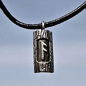 Украшения handmade. Livemaster - original item Silver Ansuz Rune Pendant. Handmade.