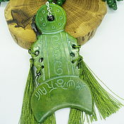 Фен-шуй и эзотерика handmade. Livemaster - original item Shamanic charm pendant on long beads Princess of Altai. Handmade.