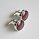 Order cufflinks silver plated cage red (large). Linda (LKdesign). Livemaster. . Cuff Links Фото №3