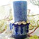 Заказать Свеча+подсвечник "Брызги Океана" (Свеча - ароматиз.). HandMade by Мариана (marianschka). Ярмарка Мастеров. . Подсвечники Фото №3