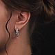 Заказать Серьги кольца серебро 925 пробы в инкрустации фианитов premium. MARIA GUSEVA Fashion Jewelry. Ярмарка Мастеров. . Серьги-кольца Фото №3