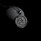 Украшения handmade. Livemaster - original item Valknut-Ouroboros-Vigvisir — silver pendant on a silver chain. Handmade.