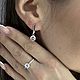 Серьги 1.5 карат серебро 925 пробы с фианитами бриллиантовой огранки. Серьги классические. MARIA GUSEVA Fashion Jewelry. Ярмарка Мастеров.  Фото №4