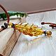 Amber. Pendant 'Gold list' of amber silver, Pendants, Moscow,  Фото №1