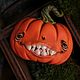 Predatory pumpkin brooch for Halloween. Brooches. Secret Jar. My Livemaster. Фото №5