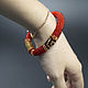 Harness bracelet knitted beaded Greek pattern red solid color. Bead bracelet. KOTiYA. My Livemaster. Фото №5