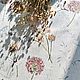 Льняная круглая скатерть с кружевом "Полевые цветы". Скатерти. Мастерская 'Гнёздышко'- уютный текстиль для дома. (evgenialinen). Интернет-магазин Ярмарка Мастеров.  Фото №2