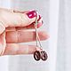 Серьги с кофейными зернами из стекла. Серьги классические. Sunberry-accessories. Интернет-магазин Ярмарка Мастеров.  Фото №2
