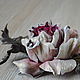Flower leather rose brooch Aelita. Brooches. LIUDMILA SKRYDLOVA (flower glade). My Livemaster. Фото №5