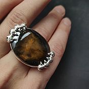 Украшения handmade. Livemaster - original item Ring with tiger eye 