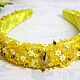 Yellow Headband with flowers Romantic headband for girls. Headband. Beaded jewelry by Mariya Klishina. Online shopping on My Livemaster.  Фото №2