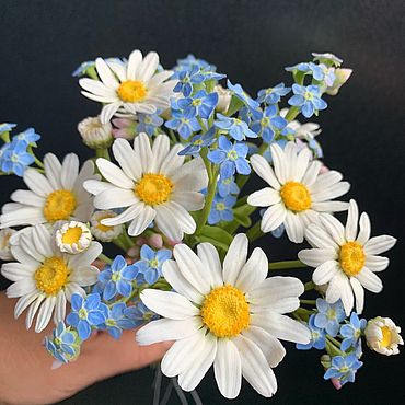 Букет из настоящих синих голландских роз