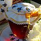 Льняная салфетка-крышка на банку "Золотая пчелка", Салфетки, Караганда,  Фото №1