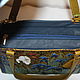 Van Gogh. Leather blue green floral bag with flower Irises. Classic Bag. Leather  Art  Phantasy. My Livemaster. Фото №5